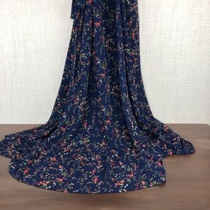 vervain ruffle sleeve wrap dress